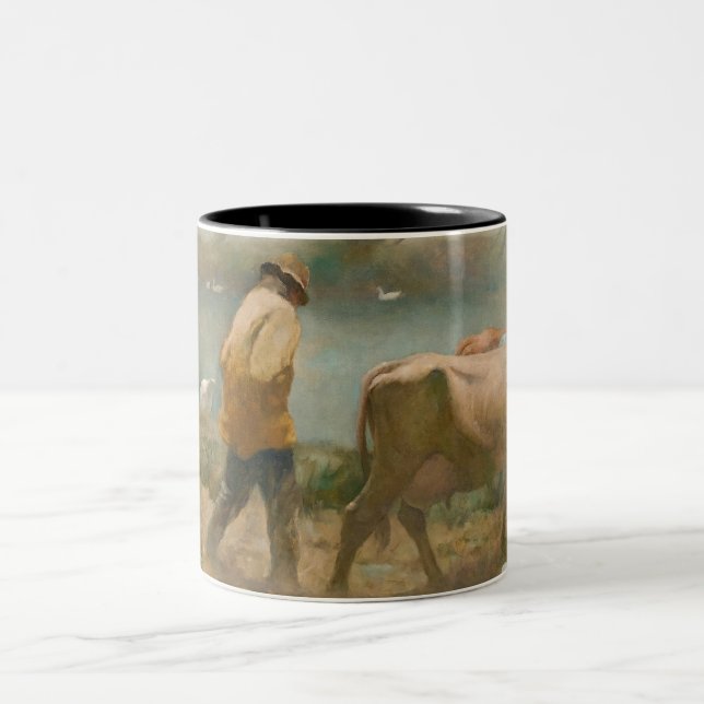 April Rain by Newell Convers Wyeth Two-Tone Coffee Mug (Center)