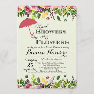 April Showers Bridal Shower Invitation