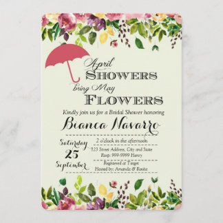 April Showers Bridal Shower Invitation