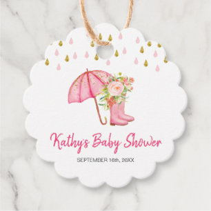 April Showers Bring May Flower Baby Shower Favour Tags