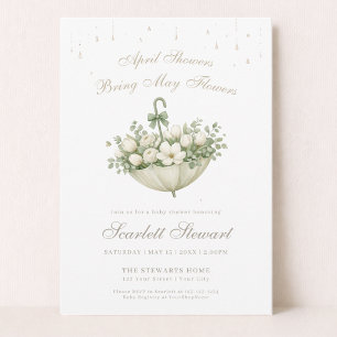 April Showers Bring May Flowers Baby Shower Invitation