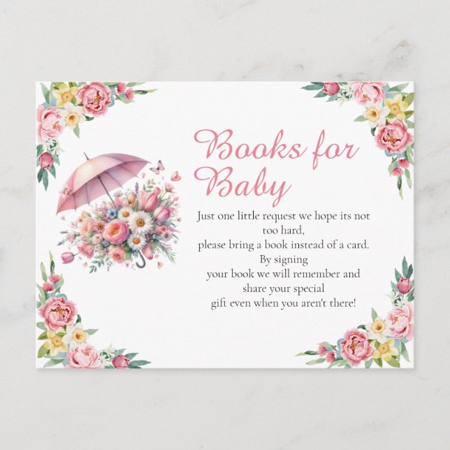 April Showers Bring May Flowers Books for Baby Postcard (Front)