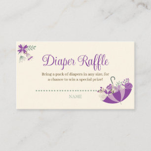 April Showers Bring May Flowers Diaper Raffle Enclosure Card