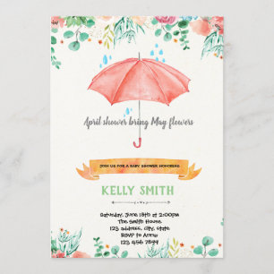 April showers bring May flowers invitation