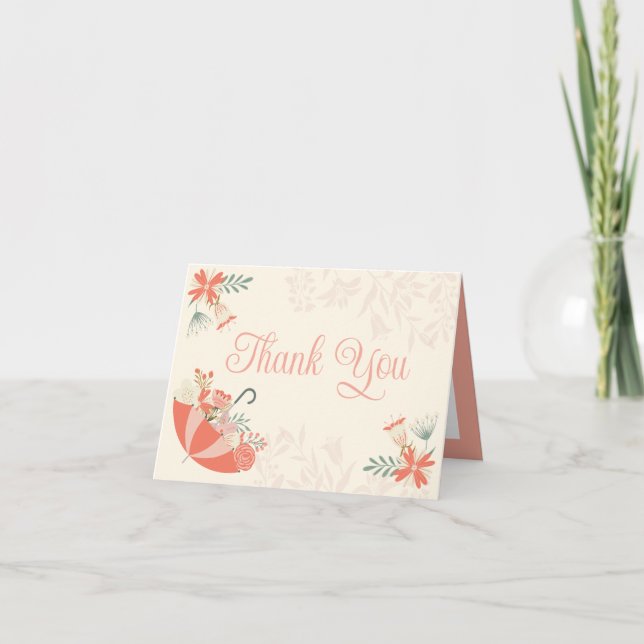 April Showers Bring May Flowers Thank You Card (Front)