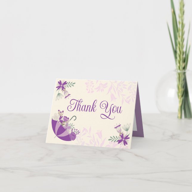 April Showers Bring May Flowers Thank You Card (Front)