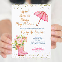 April Showers Bring May Flowers watercolor
