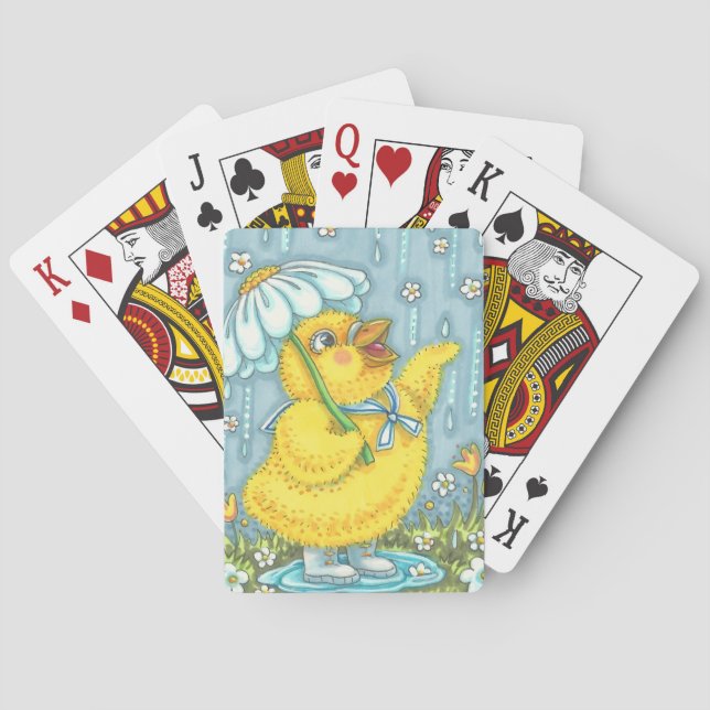 APRIL SHOWERS CHICK PLAYING CARDS Poker (Back)