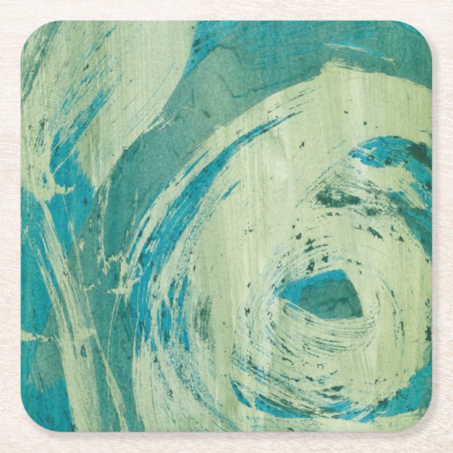 April Showers II Square Paper Coaster (Front)