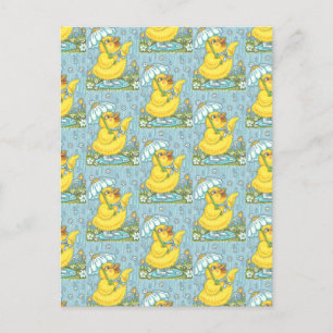 APRIL SHOWERS MAY FLOWERS, SPRING CHICK POSTCARD
