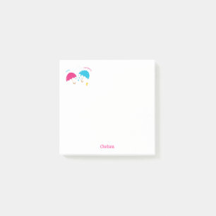 April Showers Rainy Day Umbrellas with Name Post-it Notes