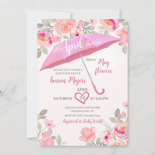 April Showers Umbrella Shower Invitation