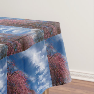 April Sky with Philippians 4:4 Tablecloth