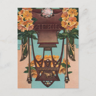 April - Taurus Postcard