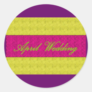 "April Wedding" Elegant Sticker