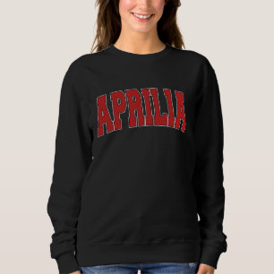 APRILIA ITALY Varsity Style Vintage Retro Italian  Sweatshirt