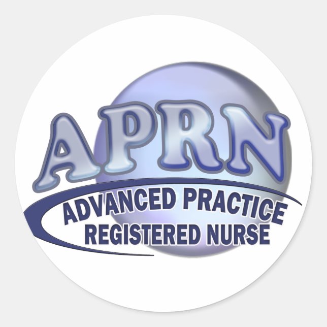 APRN  LOGO  Advanced Practice Registered NURSE Classic Round Sticker (Front)