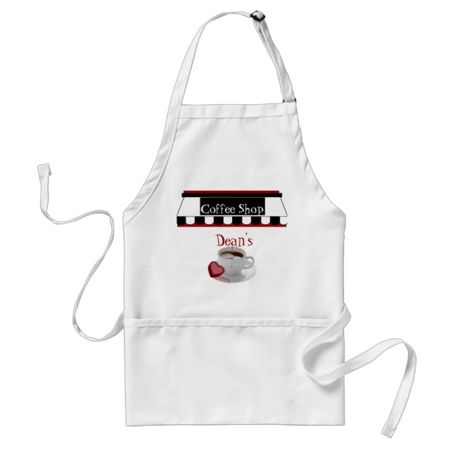 Apron Add Your Name Coffee Shop (Front)