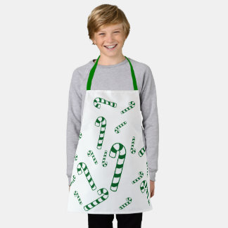 Apron (ao) - Green Candy Canes