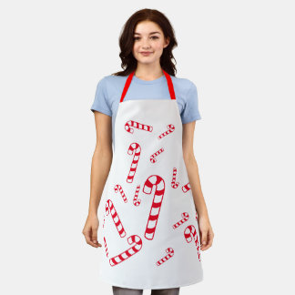 Apron (ao) - Red Candy Canes