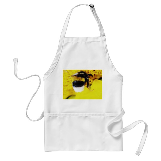 apron bee on yellow sunflower, customizable (Front)