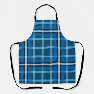 Apron Blue Tartan Plaid Check Pattern