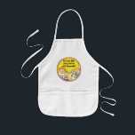 Apron Children Zeevie and Friends for Hanukkah Y<br><div class="desc">A Hanukkah Yellow and Pink, children's apron. This "Zeevie and Friends" apron makes a wonderful gift for any child this Chanukah. Use it for baking, crafts or play to make any child's day! Personalize by deleting text, and adding your own. Choose your favourite font style, colour, and size. There are...</div>