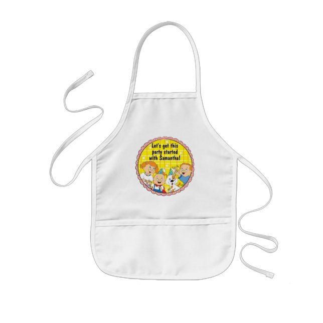 Apron Children Zeevie and Friends for Hanukkah Y (Front)