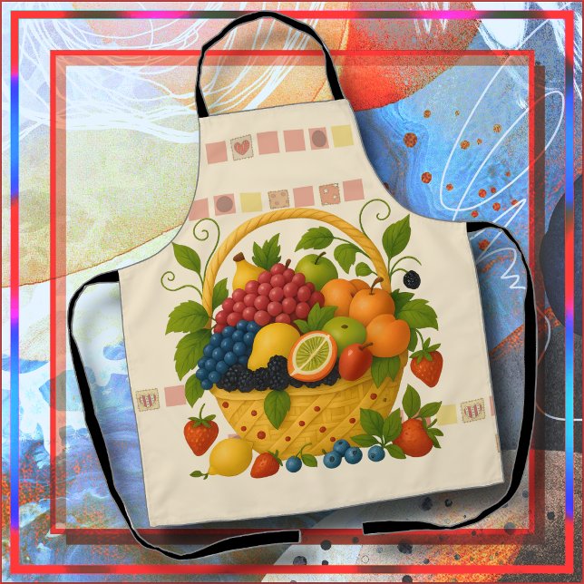APRON - Colorful Overflowing Fruit Basket (Creator Uploaded)