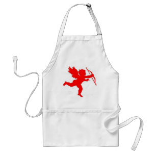 Apron Cupid Red Plain