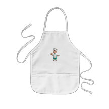 Apron for kids with picture of a funny chef