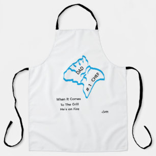 Apron : He's On Fire Grill