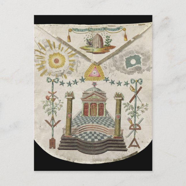 Apron of a Master of Saint-Julien Lodge in Postcard (Front)