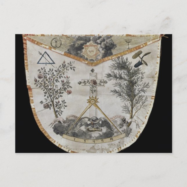 Apron of a Master of the Order of the Rose-Croix Postcard (Front)