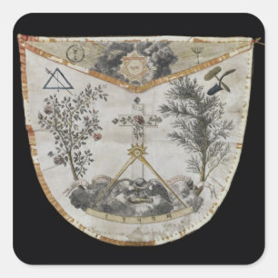 Apron of a Master of the Order of the Rose-Croix Square Sticker