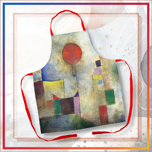APRON - Red Balloon - An Abstract by Paul Klee