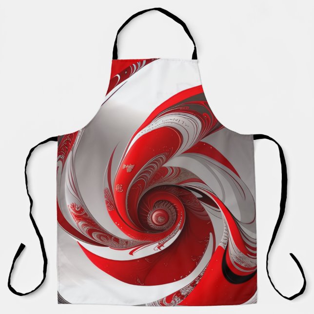 Apron/Red Swirl/LRG/All-Over Print Apron (Front)