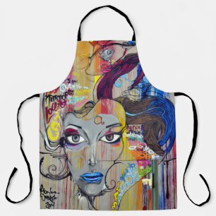 Apron - Street Art Face Graffiti