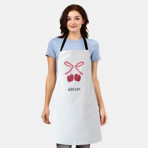Apron   Sweet Cherry Cute Bow Illustration
