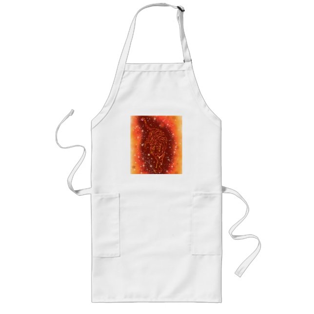 Apron Tiger Running At Galaxy Starry Night  (Front)