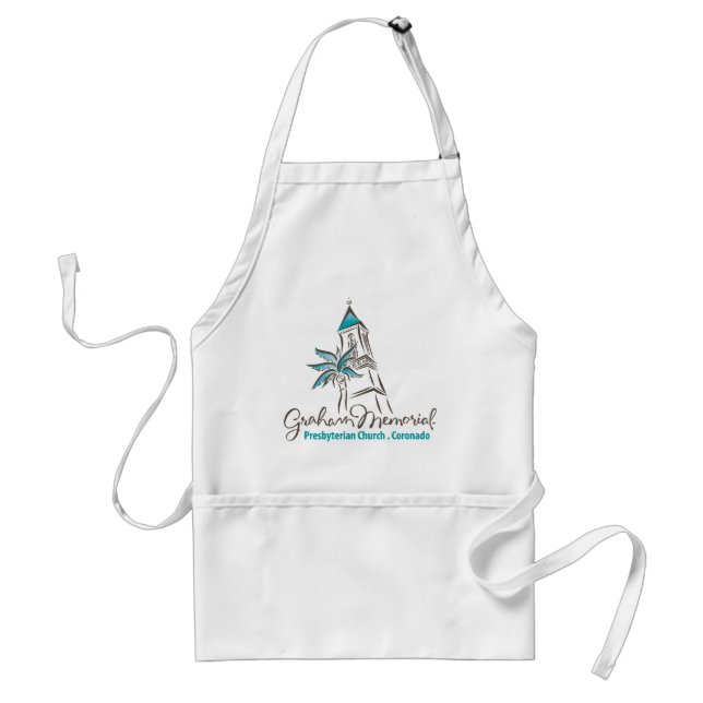 Apron . White . 3-Pocket (Front)