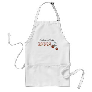 Apron with a cherry and the inscription “mom”
