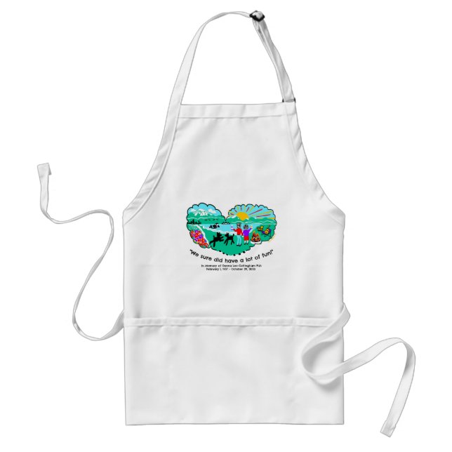 Apron with graphic in memory of Donna LC Fish (Front)