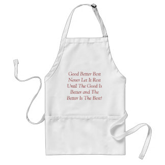 Apron with inspirational phrase