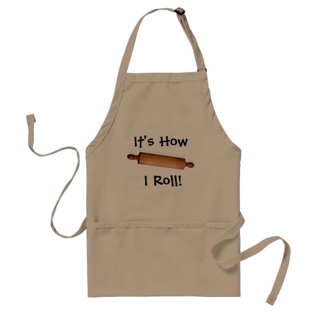 Apron with It's How I Roll and Rolling Pin (Front)