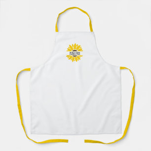 Apron with yellow straps