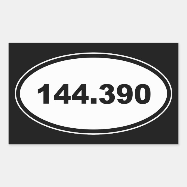 APRS Frequency 144.390 Amateur Ham Radio Sticker (Front)
