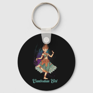 Apsara Dancing Cambodian Dance Khmer Queen Cambodi Keychain