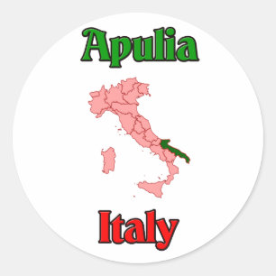 Apulia Italy Classic Round Sticker