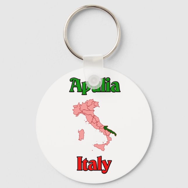 Apulia Italy Keychain (Front)